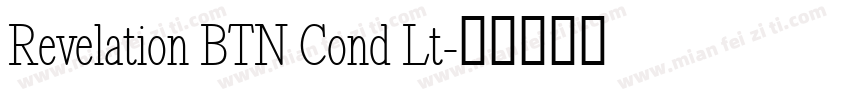 Revelation BTN Cond Lt字体转换